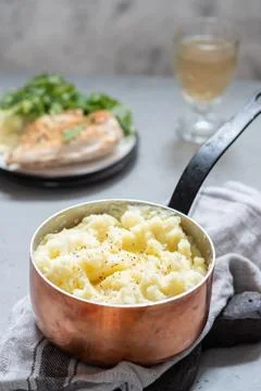 Mashed potato with a butter Stock Photos