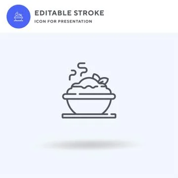 Mashed Potato icon vector, filled flat sign, solid pictogram isolated on white Stock Illustration