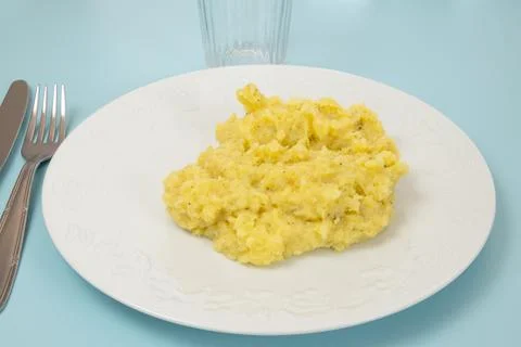 Mashed potato on a plate Foto stock