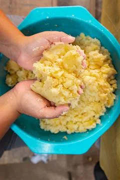 Mashed potato sample to make mashed potatoes. Stock Photos