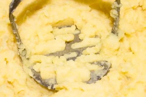Mashed potato.Background of mashed potatoes. Stock Photos
