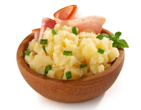 Mashed potatoes with bacon Stock Photos