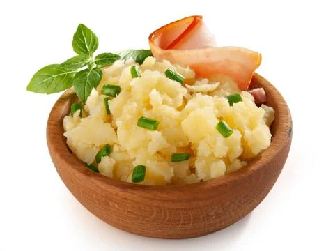Mashed potatoes with bacon Stock Photos