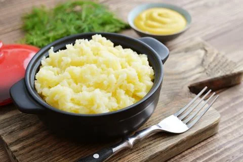 Mashed potatoes in bowl Stock Photos