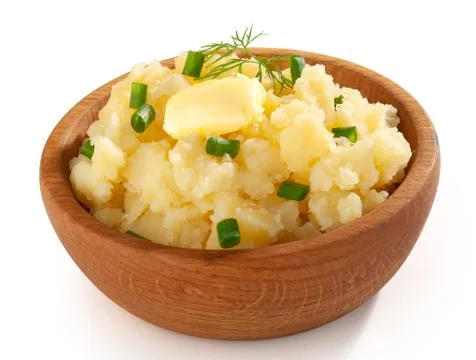 Mashed potatoes with butter Stock Photos