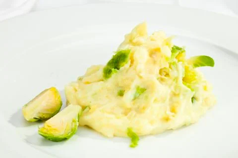 Mashed potatoes with cabbage Stock Photos