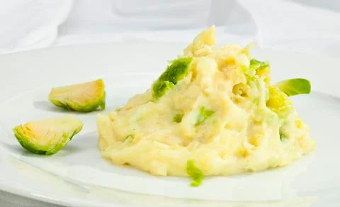 Mashed potatoes with cabbage Stock Photos