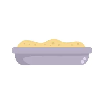 Mashed potatoes icon flat vector. Potato food Stock Illustration