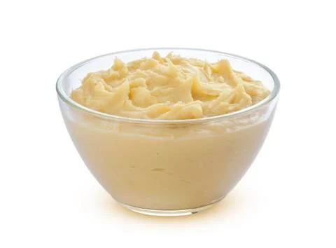 Mashed potatoes isolated on white background Stock Photos