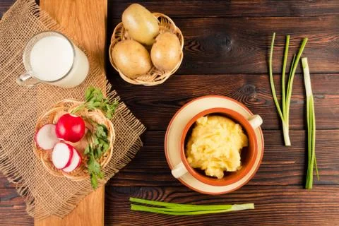 Mashed potatoes Stock Photos