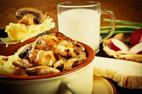 Mashed potatoes Stock Photos