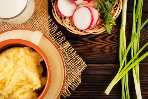 Mashed potatoes Stock Photos