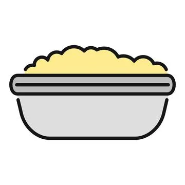 Mashed potatoes serving in a bowl 库存插图