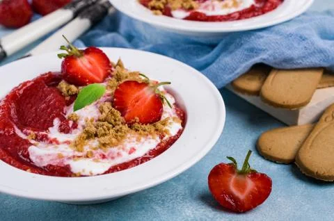 Mashed red berries Stock Photos