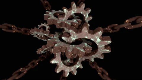 Mashine Cogwheel Stock Footage 91047913