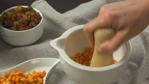 Mashing Buckthorn Stock Footage 96583069