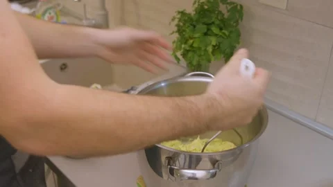 Mashing cod Stock Footage 145647956