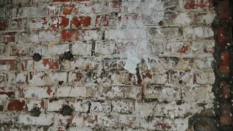 Mashing empty glass bottle on brick wall shooting with high speed camera Stock Footage 147351860