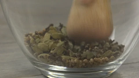Mashing Herbs Stock-Footage 97220153