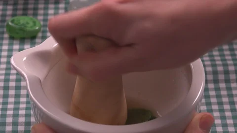 Mashing Mint Stock Footage 98048784