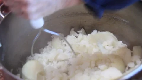 Mashing Potatoes Stock Footage 1003301