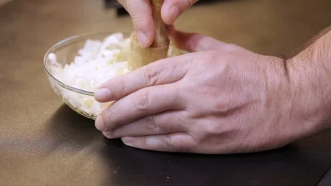 Mashing vegetables Stock Footage 103985059