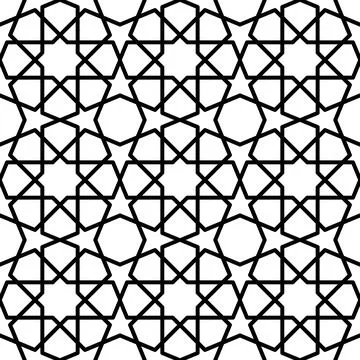 Mashrabiya, Arabesque Arabic pattern background Stock Illustration