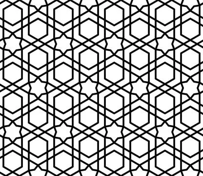Mashrabiya arabesque arabic seamless pattern 스톡 일러스트