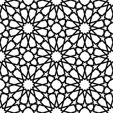 Mashrabiya arabesque arabic seamless pattern Stock Illustration
