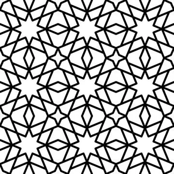 Mashrabiya arabesque arabic seamless pattern Stock Illustration