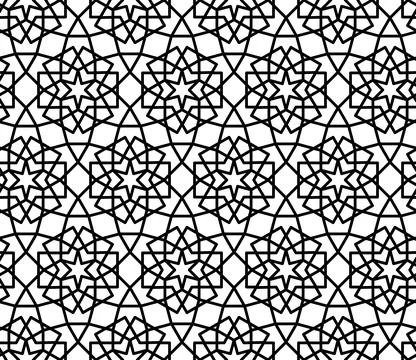 Mashrabiya arabesque islamic seamless pattern Stock Illustration