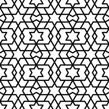 Mashrabiya arabesque islamic seamless pattern Stock Illustration