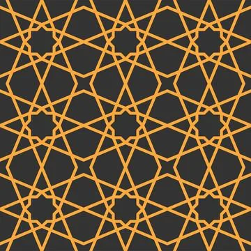 Mashrabiya arabesque seamless pattern, Arabic tile 스톡 일러스트