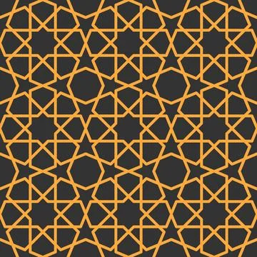 Mashrabiya pattern background, Arabesque ornament Illustrazione stock