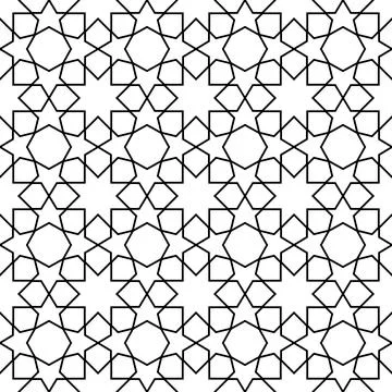 Mashrabiya seamless pattern, arabesque background 스톡 일러스트