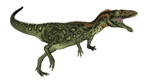 Masiakasaurus dinosaur roaring - 3D render Stock Illustration