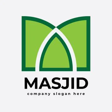 Masjid- Arch Logo Template Illustrazione stock