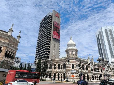 Masjid Jamek Mosque in downtown Kuala Lumpur, Malaysia. 库存照片