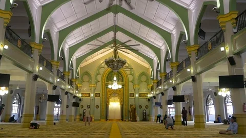 Masjid Sultan Mosque Interior Stock Footage 106476336