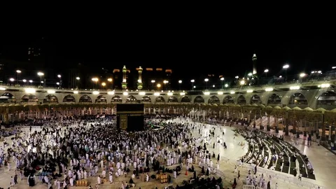 Masjidil Haram,Mecca- include full The call to prayer is complete 스톡 동영상 88158796