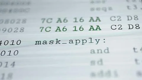 Mask apply code label between changing data columns Photos