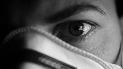 Mask to avoid contagion from the Coronavirus COVID-19 Stock Footage 126322818