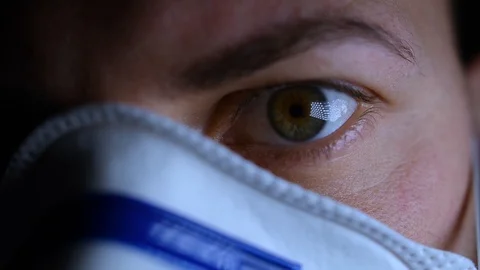Mask to avoid contagion from the Coronavirus COVID-19 Stock Footage 126324788