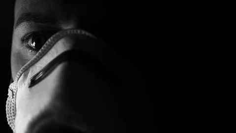 Mask to avoid contagion from the Coronavirus COVID-19 Stock Footage 126329182