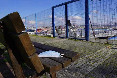 The Mask On The Bench 2 Stock Photos