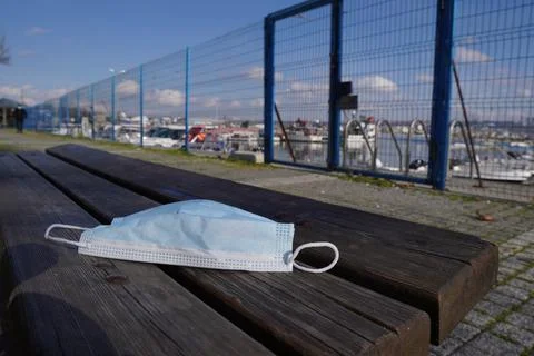 The Mask On The Bench 5 Stock Photos