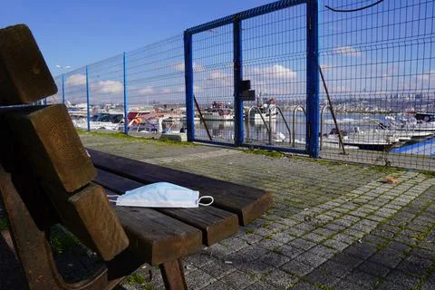 The Mask On The Bench Stock Photos