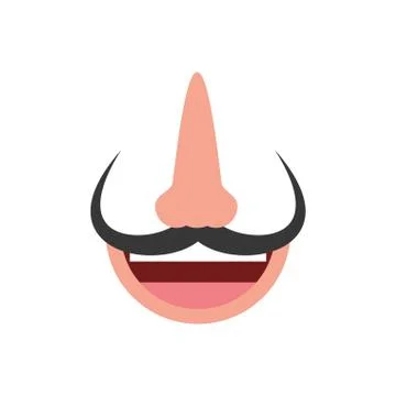 Mask comic april fools Ilustração Stock