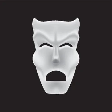 Mask With Crying Expression Stock Illustration