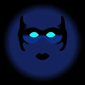 Mask on dark background Stock Illustration